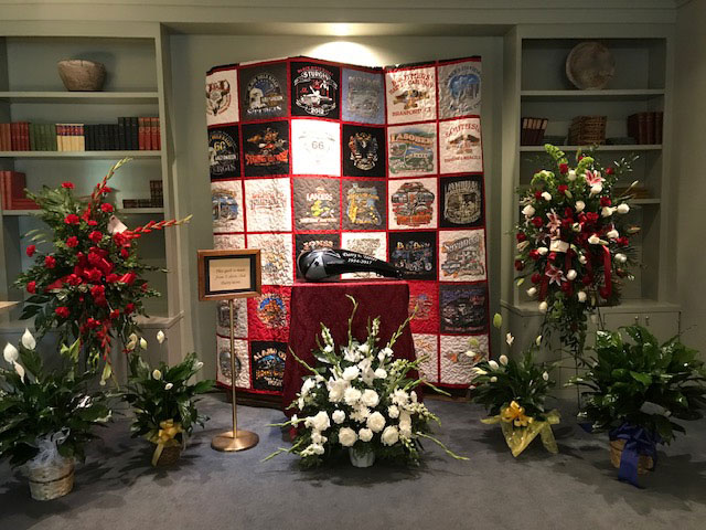 gas tank urn and quilt